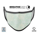 Tiny Green Watercolor Polka Dots - Made in USA Mouth Cover Unisex Anti-Dust Cotton Blend Reusable & Washable Face Mask with Adjustable Sizing for Adult or Child