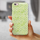 Tiny Mint Watercolor Hearts iPhone 6/6s or 6/6s Plus 2-Piece Hybrid INK-Fuzed Case