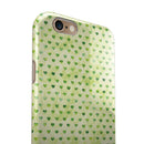 Tiny Mint Watercolor Hearts iPhone 6/6s or 6/6s Plus 2-Piece Hybrid INK-Fuzed Case
