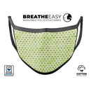 Tiny Mint Watercolor Hearts - Made in USA Mouth Cover Unisex Anti-Dust Cotton Blend Reusable & Washable Face Mask with Adjustable Sizing for Adult or Child