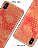 Tiny Orange Watercolor Hearts - iPhone X Clipit Case