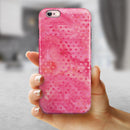 Tiny Pink Watercolor Hearts iPhone 6/6s or 6/6s Plus 2-Piece Hybrid INK-Fuzed Case