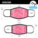 Tiny Pink Watercolor Hearts - Made in USA Mouth Cover Unisex Anti-Dust Cotton Blend Reusable & Washable Face Mask with Adjustable Sizing for Adult or Child