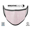 Tiny Pink Watercolor Polka Dots - Made in USA Mouth Cover Unisex Anti-Dust Cotton Blend Reusable & Washable Face Mask with Adjustable Sizing for Adult or Child