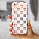 Tiny Red-Orange Watercolor Polka Dots iPhone 6/6s or 6/6s Plus 2-Piece Hybrid INK-Fuzed Case