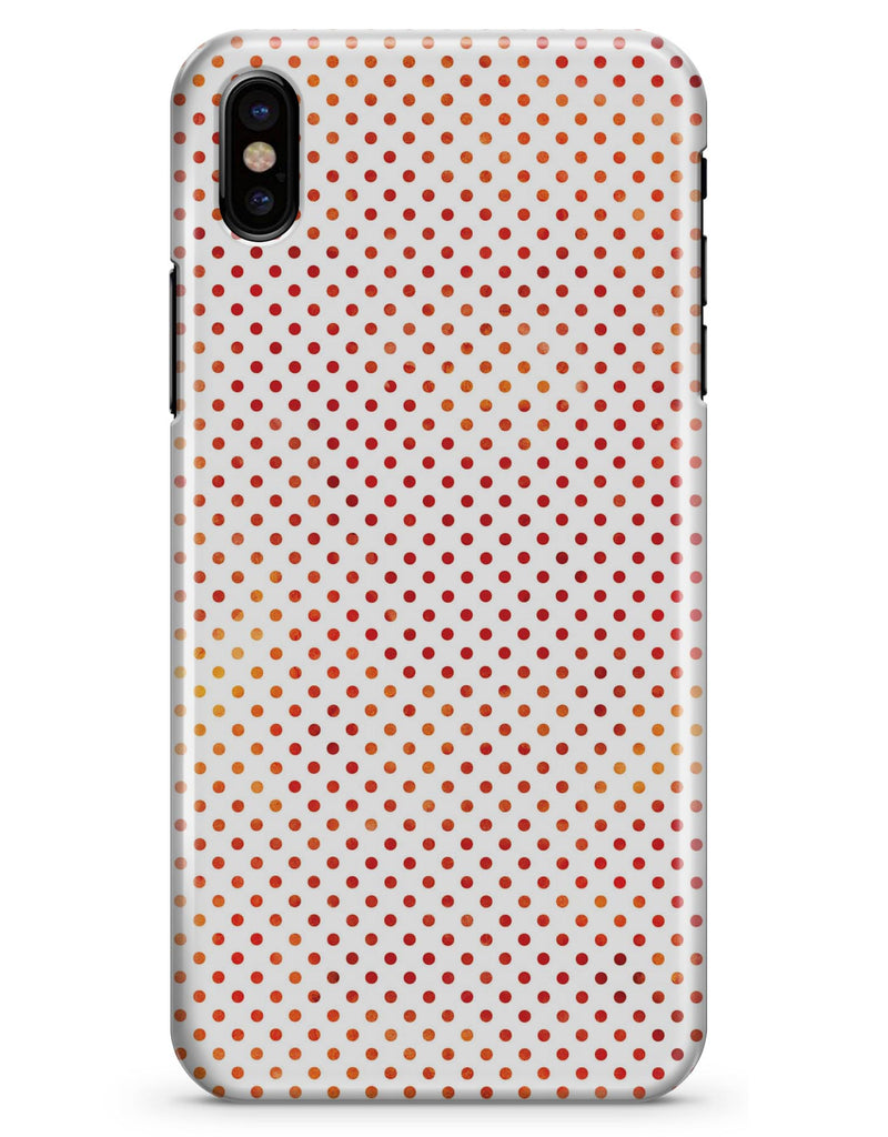 Tiny Red-Orange Watercolor Polka Dots - iPhone X Clipit Case