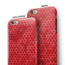 Tiny Red Watercolor Hearts iPhone 6/6s or 6/6s Plus 2-Piece Hybrid INK-Fuzed Case