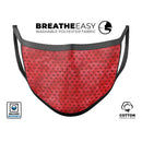 Tiny Red Watercolor Hearts - Made in USA Mouth Cover Unisex Anti-Dust Cotton Blend Reusable & Washable Face Mask with Adjustable Sizing for Adult or Child
