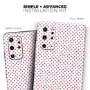 Tiny Red and Purple Watercolor Polka Dots - Premium Vinyl Skin Decal for Samsung Galaxy S25 Ultra, S24, S23, S22 & All Galaxy S Models