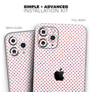 Tiny Red and Purple Watercolor Polka Dots - Vinyl Skin Wrap for iPhone 17 Pro Max, 17 Pro, 17 Air, 17, 16 & All Models — Soft Matte or Ultra Gloss