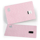 Tiny White Arrows Over Pink - Premium Protective Decal Skin-Kit for the Apple Credit Card