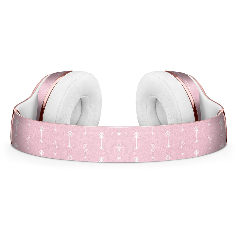 Tiny White Arrows Over Pink Full-Body Skin Kit for the Beats by Dre Solo 3 Wireless Headphones