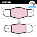 Tiny White Arrows Over Pink - Made in USA Mouth Cover Unisex Anti-Dust Cotton Blend Reusable & Washable Face Mask with Adjustable Sizing for Adult or Child