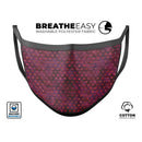 Tiny Wine Watercolor Hearts - Made in USA Mouth Cover Unisex Anti-Dust Cotton Blend Reusable & Washable Face Mask with Adjustable Sizing for Adult or Child