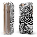 Toned Zebra Print iPhone 6/6s or 6/6s Plus 2-Piece Hybrid INK-Fuzed Case