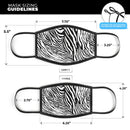 Toned Zebra Print - Made in USA Mouth Cover Unisex Anti-Dust Cotton Blend Reusable & Washable Face Mask with Adjustable Sizing for Adult or Child