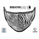 Toned Zebra Print - Made in USA Mouth Cover Unisex Anti-Dust Cotton Blend Reusable & Washable Face Mask with Adjustable Sizing for Adult or Child