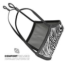 Toned Zebra Print - Made in USA Mouth Cover Unisex Anti-Dust Cotton Blend Reusable & Washable Face Mask with Adjustable Sizing for Adult or Child