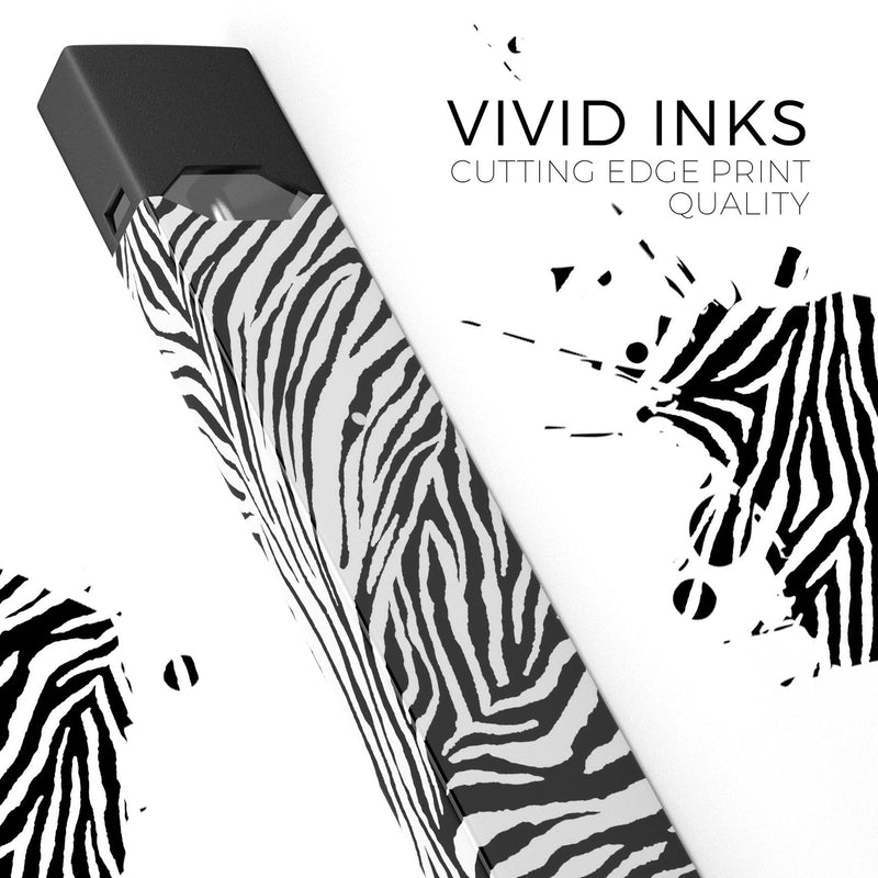 Toned Zebra Print - Premium Decal Protective Skin-Wrap Sticker compatible with the Juul Labs vaping device