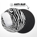 Toned Zebra Print// WaterProof Rubber Foam Backed Anti-Slip Mouse Pad for Home Work Office or Gaming Computer Desk