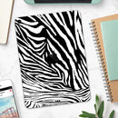 Toned Zebra Print - Full Body Skin Decal for the Apple iPad Pro 12.9", 11", 10.5", 9.7", Air or Mini (All Models Available)