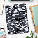 Traditional Black & White Camo - Full Body Skin Decal for the Apple iPad Pro 12.9", 11", 10.5", 9.7", Air or Mini (All Models Available)