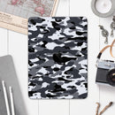 Traditional Black & White Camo - Full Body Skin Decal for the Apple iPad Pro 12.9", 11", 10.5", 9.7", Air or Mini (All Models Available)