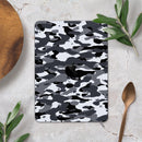 Traditional Black & White Camo - Full Body Skin Decal for the Apple iPad Pro 12.9", 11", 10.5", 9.7", Air or Mini (All Models Available)