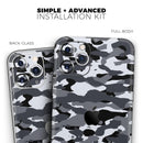 Traditional Black & White Camo - Protective Skin Wrap & Decal – Compatible with iPhone SE to iPhone 17 Pro Max (All Models)