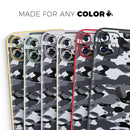 Traditional Black & White Camo - Protective Skin Wrap & Decal – Compatible with iPhone SE to iPhone 17 Pro Max (All Models)