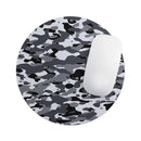 Traditional Black & White Camo// WaterProof Rubber Foam Backed Anti-Slip Mouse Pad for Home Work Office or Gaming Computer Desk