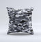 Traditional Black & White Camo Ink-Fuzed Decorative Throw Pillow