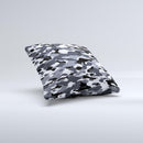 Traditional Black & White Camo Ink-Fuzed Decorative Throw Pillow