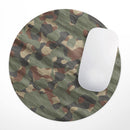Traditional Camouflage Fabric Pattern// WaterProof Rubber Foam Backed Anti-Slip Mouse Pad for Home Work Office or Gaming Computer Desk