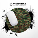 Traditional Camouflage// WaterProof Rubber Foam Backed Anti-Slip Mouse Pad for Home Work Office or Gaming Computer Desk