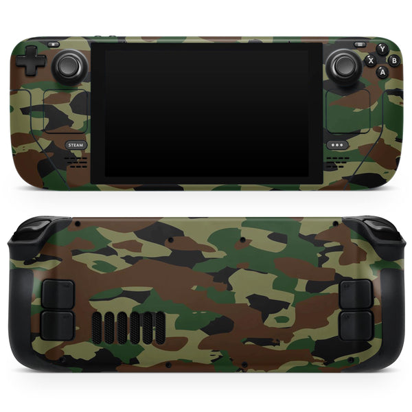 Traditional Camouflage // Full Body Skin Decal Wrap Kit for the Steam Deck handheld gaming computer
