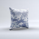 Traditional Snow Camouflage Ink-Fuzed Decorative Throw Pillow