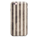 Transparent Clouds on Black and White Verticle Stripes iPhone 6/6s or 6/6s Plus 2-Piece Hybrid INK-Fuzed Case