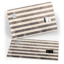 Transparent Clouds on Black and White Verticle Stripes - Premium Protective Decal Skin-Kit for the Apple Credit Card