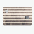 Transparent Clouds on Black and White Verticle Stripes - Premium Protective Decal Skin-Kit for the Apple Credit Card