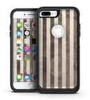 Transparent Clouds on Black and White Verticle Stripes - iPhone 7 or 7 Plus Commuter Case Skin Kit