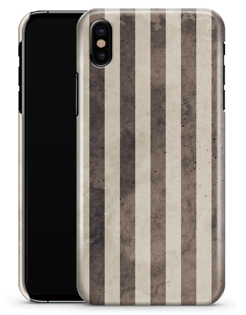 Transparent Clouds on Black and White Verticle Stripes - iPhone X Clipit Case