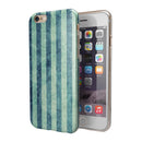 Transparent Clouds on Navy and Teal Verticle Stripes iPhone 6/6s or 6/6s Plus 2-Piece Hybrid INK-Fuzed Case