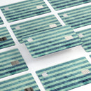 Transparent Clouds on Navy and Teal Verticle Stripes - Premium Protective Decal Skin-Kit for the Apple Credit Card