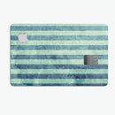 Transparent Clouds on Navy and Teal Verticle Stripes - Premium Protective Decal Skin-Kit for the Apple Credit Card