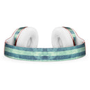 Transparent Clouds on Navy and Teal Verticle Stripes Full-Body Skin Kit for the Beats by Dre Solo 3 Wireless Headphones