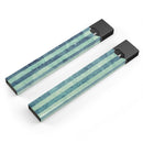 Transparent Clouds on Navy and Teal Verticle Stripes - Premium Decal Protective Skin-Wrap Sticker compatible with the Juul Labs vaping device