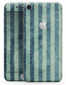 Transparent Clouds on Navy and Teal Verticle Stripes - Skin-kit for the iPhone 8 or 8 Plus