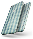 Transparent Clouds on Navy and Teal Verticle Stripes - Skin-kit for the iPhone 8 or 8 Plus