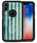 Transparent Clouds on Navy and Teal Verticle Stripes - iPhone X OtterBox Case & Skin Kits